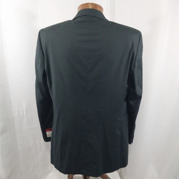 NWT@$239! BOCCACIO UOMO! BLACK W/FINE GRAY PINSTRIPES BLAZER, JACKET! SZ 42R - Picture 7 of 13